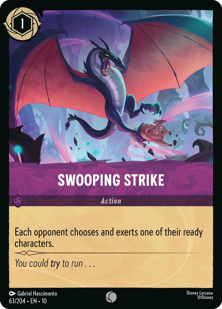 Lorcana TCG Whispers in the Well Swooping Strike 63/204 Common Near Mint