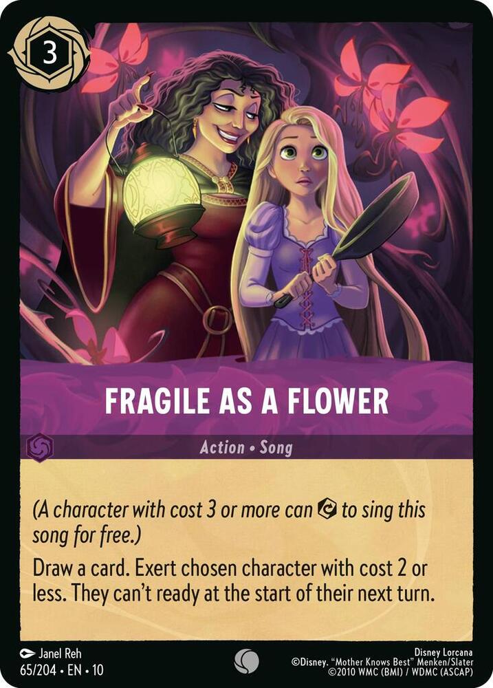 Lorcana TCG Whispers in the Well Fragile as a Flower 65/204 Common Near Mint