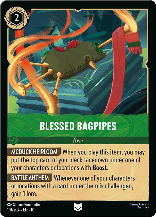 Lorcana TCG Whispers in the Well Blessed Bagpipes 101/204 Uncommon Near Mint