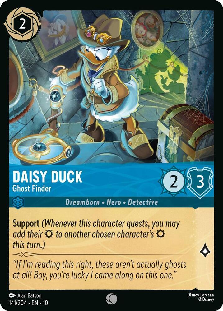 Lorcana TCG Whispers in the Well Daisy Duck - Ghost Finder 141/204 Common Near Mint
