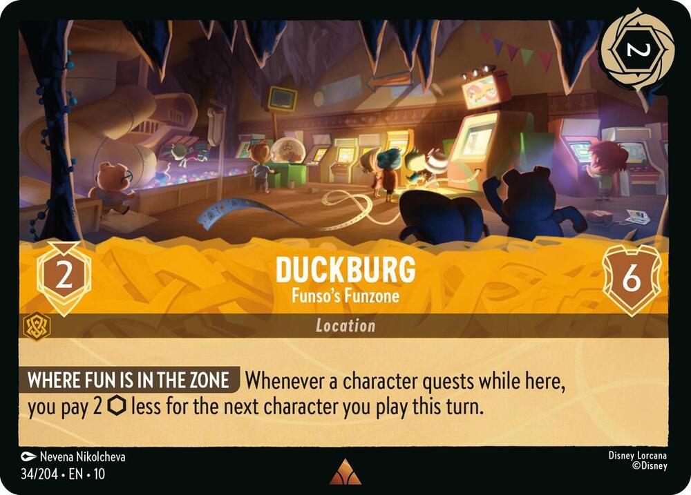 Lorcana TCG Whispers in the Well Duckburg - Funso's Funzone 34/204 Rare Near Mint