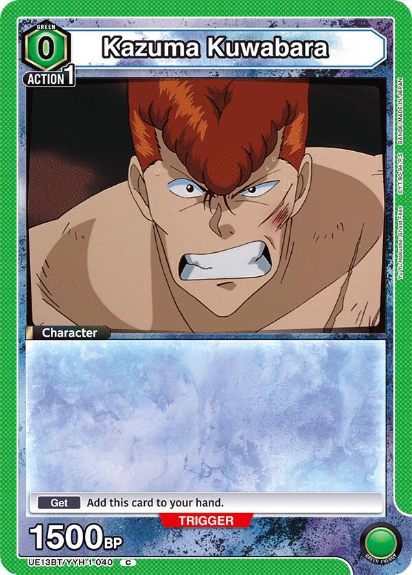 Union Arena UE13BT: Yu Yu Hakusho: Ghost Files Kazuma Kuwabara (040) (Box Topper Foil) UE13BT/YYH-1-040 Common Near Mint Foil