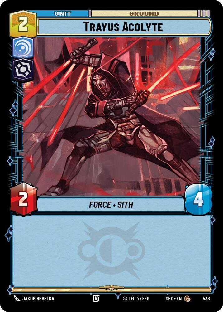 Star Wars Unlimited Secrets of Power Trayus Acolyte (Foil) 538 Common Near Mint Foil