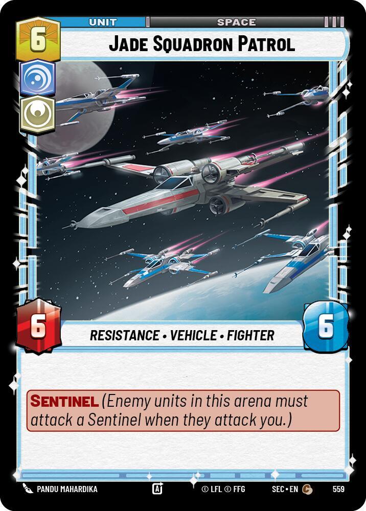 Star Wars Unlimited Secrets of Power Jade Squadron Patrol (Foil) 559 Common Near Mint Foil