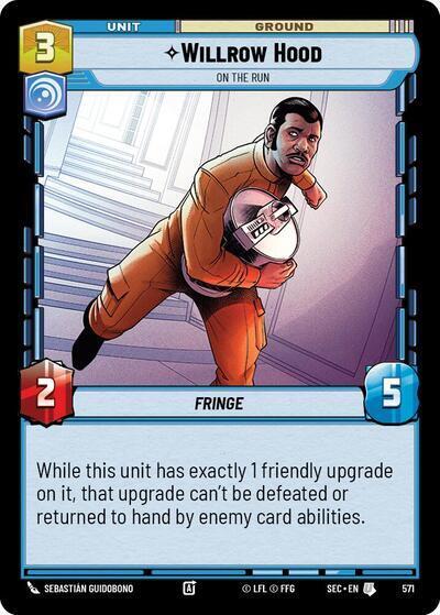 Star Wars Unlimited Secrets of Power Willrow Hood - On the Run (Foil) 571 Uncommon Near Mint Foil