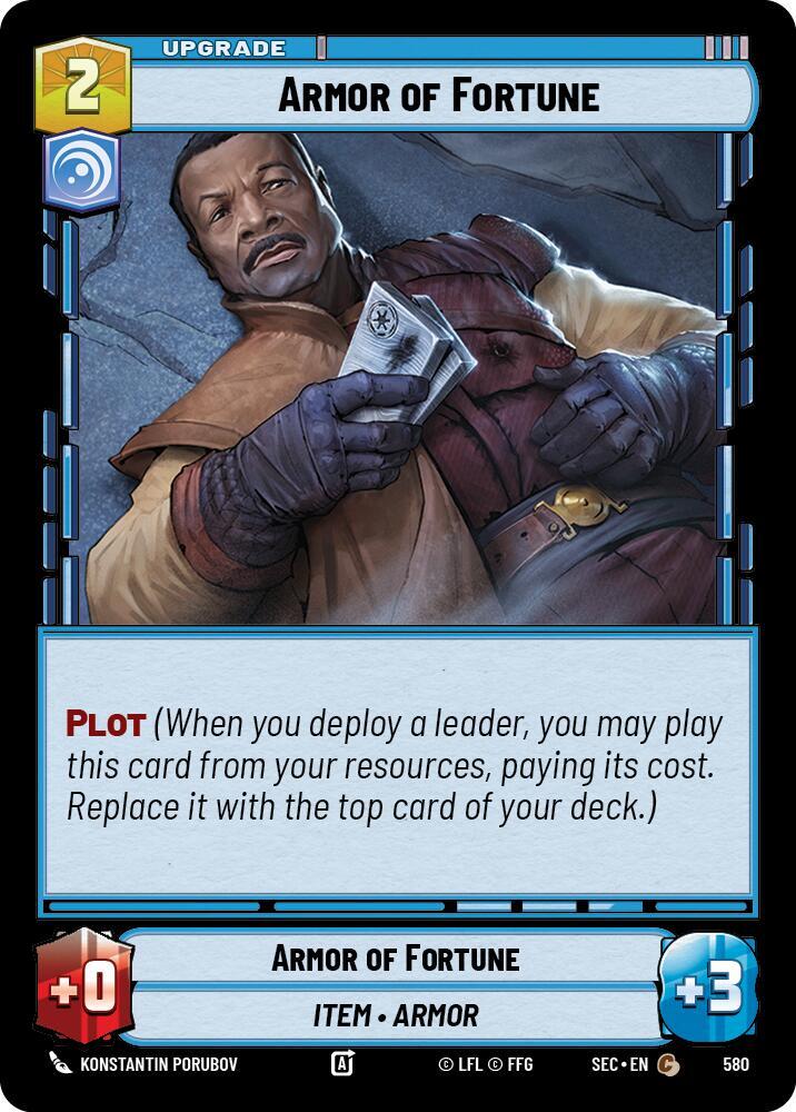 Star Wars Unlimited Secrets of Power Armor of Fortune (Foil) 580 Common Near Mint Foil