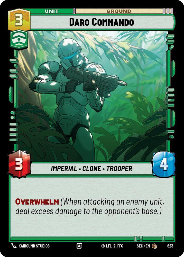 Star Wars Unlimited Secrets of Power Daro Commando (Foil) 623 Common Near Mint Foil