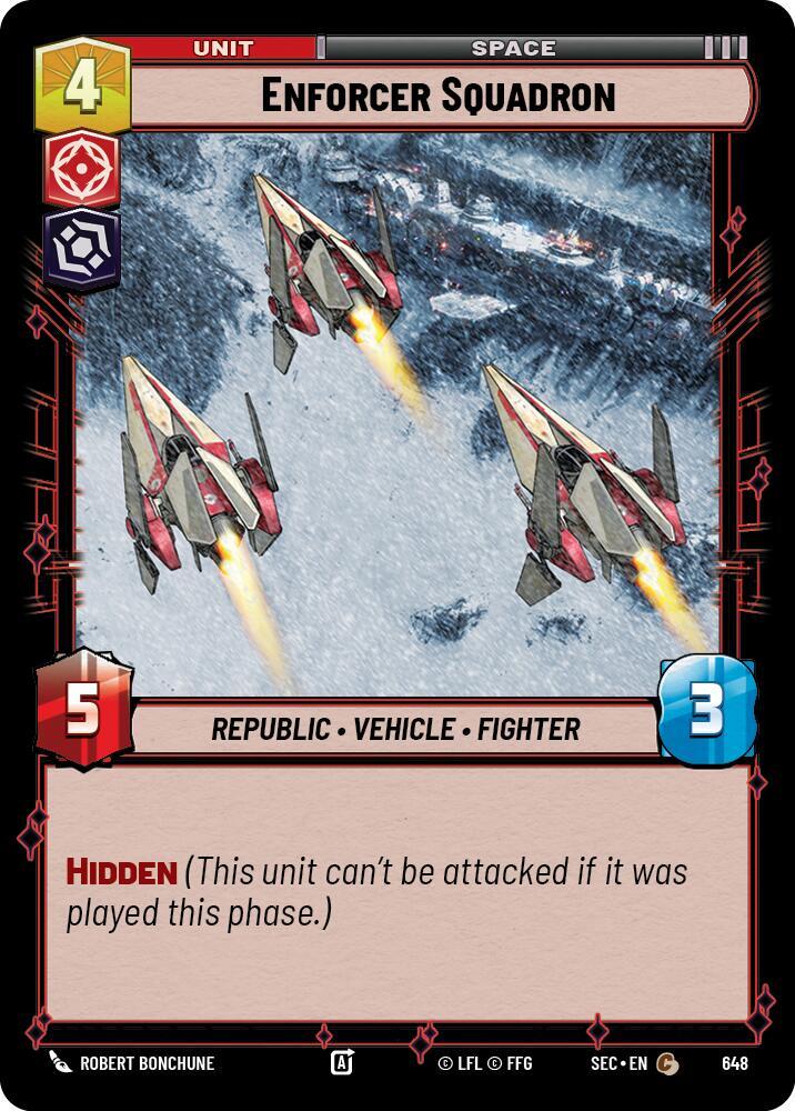 Star Wars Unlimited Secrets of Power Enforcer Squadron (Foil) 648 Common Near Mint Foil