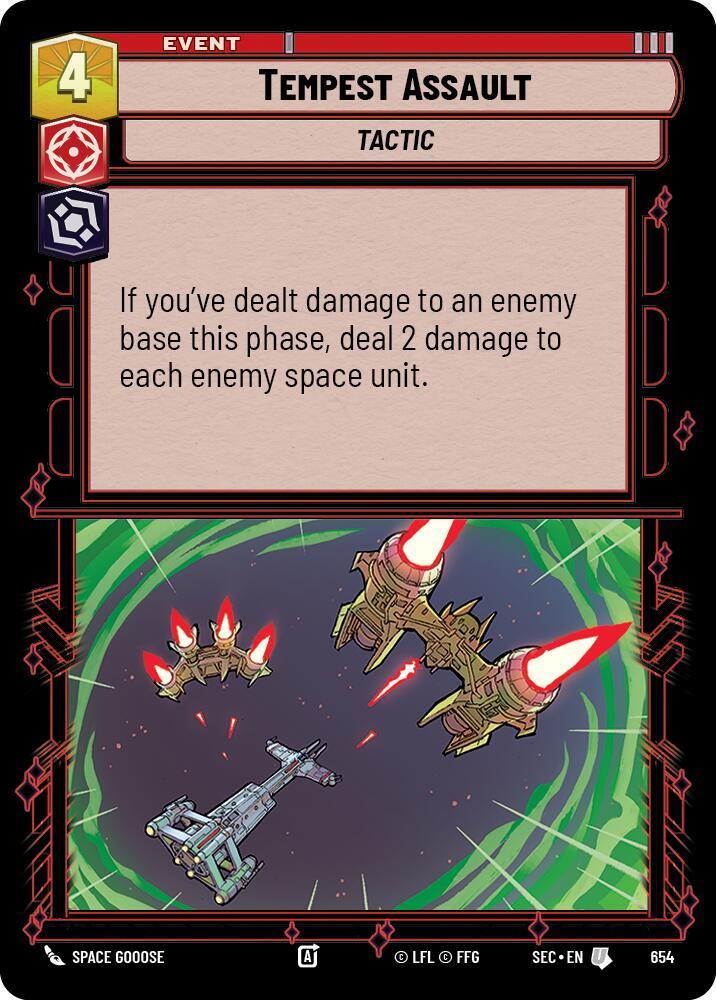 Star Wars Unlimited Secrets of Power Tempest Assault (Foil) 654 Uncommon Near Mint Foil