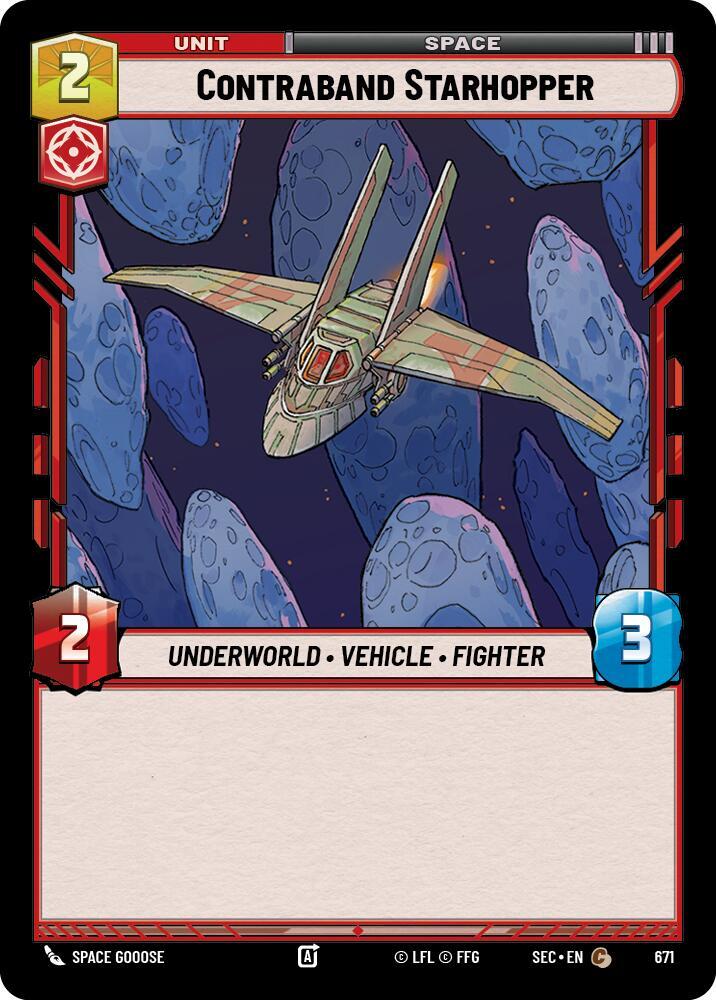 Star Wars Unlimited Secrets of Power Contraband Starhopper (Foil) 671 Common Near Mint Foil