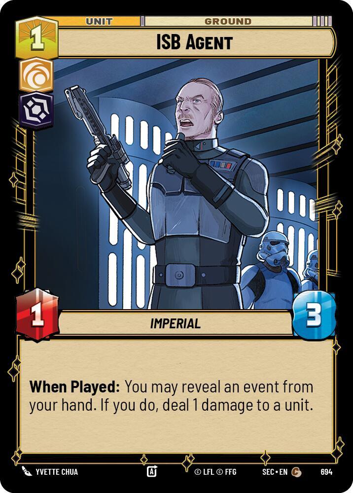 Star Wars Unlimited Secrets of Power ISB Agent (Foil) 694 Common Near Mint Foil