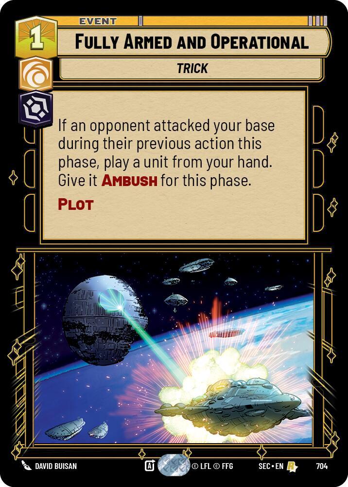 Star Wars Unlimited Secrets of Power Fully Armed and Operational (Foil) 704 Rare Near Mint Foil