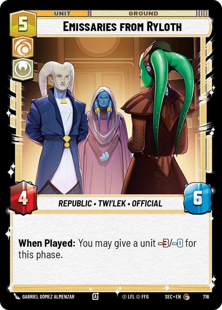 Star Wars Unlimited Secrets of Power Emissaries from Ryloth (Foil) 716 Common Near Mint Foil