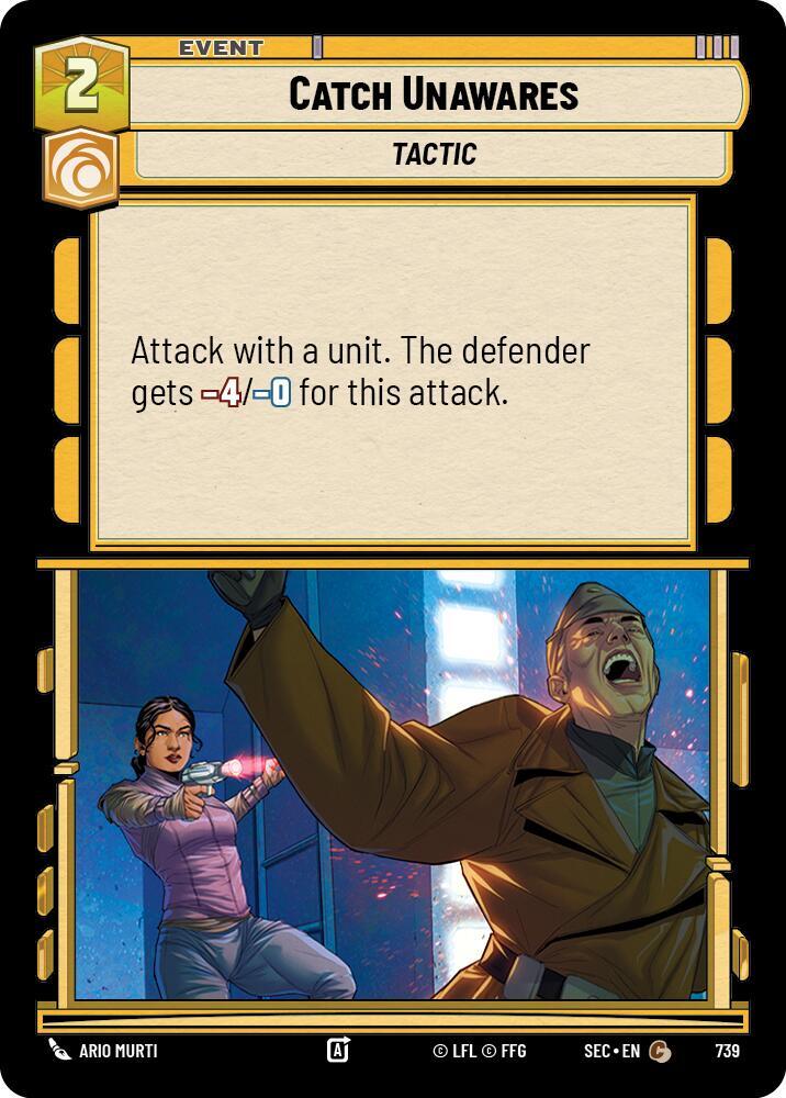 Star Wars Unlimited Secrets of Power Catch Unawares (Foil) 739 Common Near Mint Foil