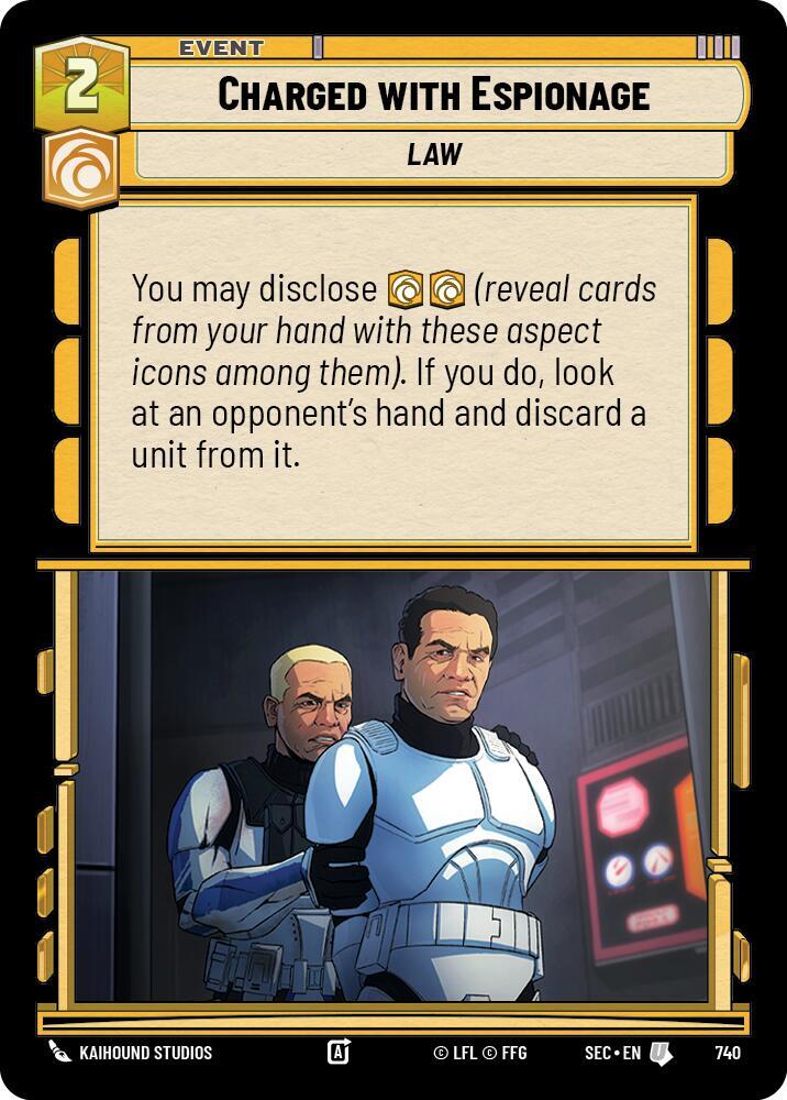 Star Wars Unlimited Secrets of Power Charged with Espionage (Foil) 740 Uncommon Near Mint Foil