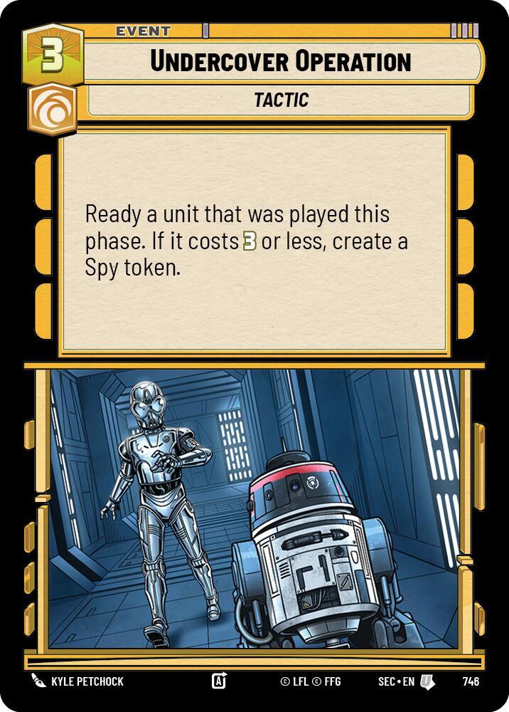 Star Wars Unlimited Secrets of Power Undercover Operation (Foil) 746 Uncommon Near Mint Foil