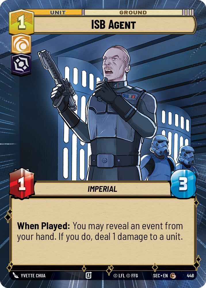 Star Wars Unlimited Secrets of Power ISB Agent (Hyperspace) 448 Common Near Mint