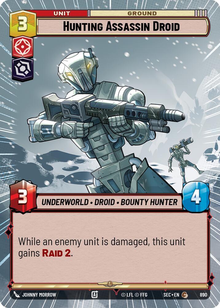 Star Wars Unlimited Secrets of Power Hunting Assassin Droid (Hyperspace Foil) 890 Common Near Mint Foil