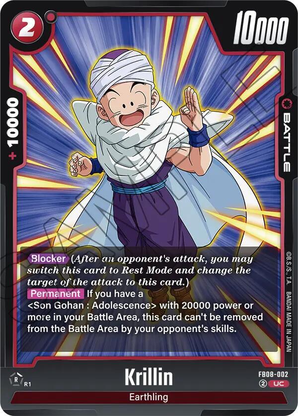 Dragon Ball Super: Fusion World Saiyan's Pride Krillin - FB08-002 FB08-002 Uncommon Near Mint