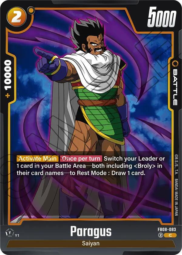 Dragon Ball Super: Fusion World Saiyan's Pride Paragus - FB08-083 FB08-083 Common Near Mint