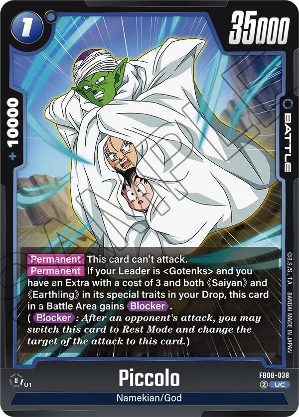 Dragon Ball Super: Fusion World Saiyan's Pride Piccolo - FB08-039 FB08-039 Uncommon Near Mint