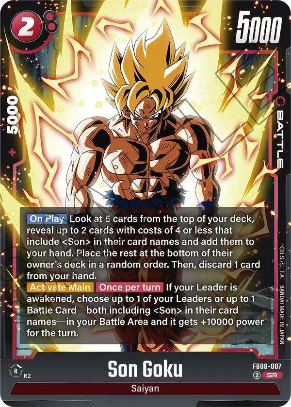 Dragon Ball Super: Fusion World Saiyan's Pride Son Goku - FB08-007 FB08-007 Super Rare Near Mint Holofoil