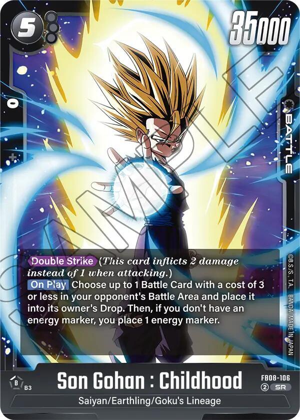 Dragon Ball Super: Fusion World Saiyan's Pride Son Gohan : Childhood - FB08-106 Super Rare Near Mint Holofoil
