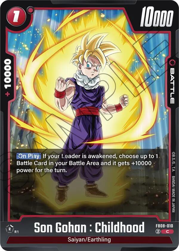 Dragon Ball Super: Fusion World Saiyan's Pride Son Gohan : Childhood - FB08-010 FB08-010 Common Near Mint