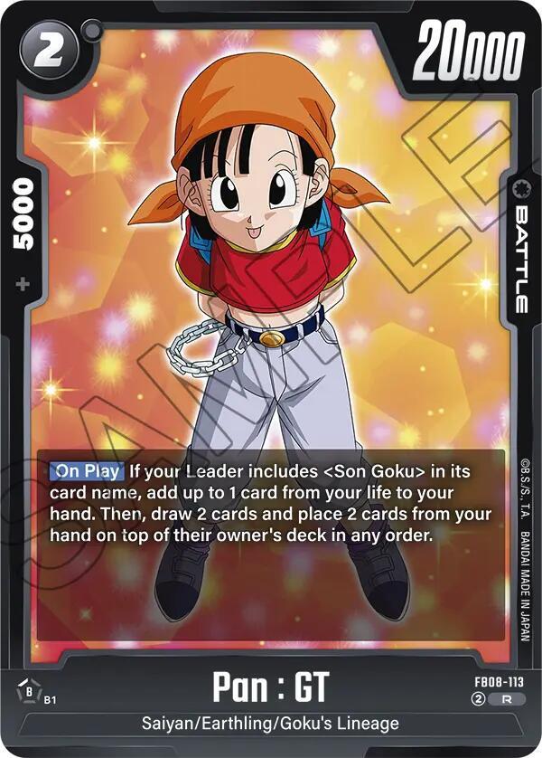 Dragon Ball Super: Fusion World Saiyan's Pride Pan : GT - FB08-113 FB08-113 Rare Near Mint Holofoil