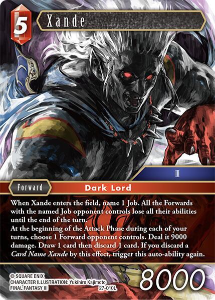 Final Fantasy TCG Journey of Discovery Xande 27-010L Legend Near Mint
