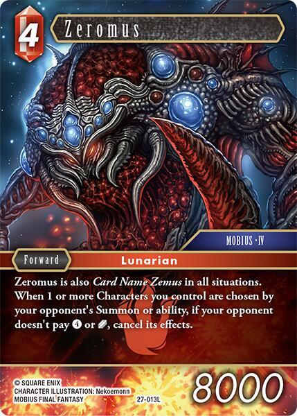 Final Fantasy TCG Journey of Discovery Zeromus 27-013L Legend Near Mint