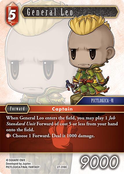 Final Fantasy TCG Journey of Discovery General Leo 27-018C Common Near Mint