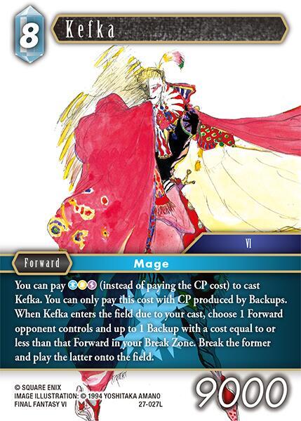 Final Fantasy TCG Journey of Discovery Kefka 27-027L Legend Near Mint