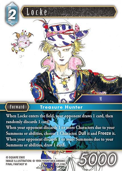 Final Fantasy TCG Journey of Discovery Locke 27-036L Legend Near Mint