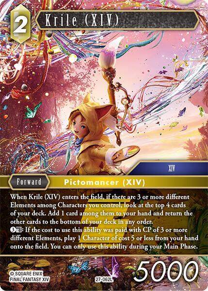Final Fantasy TCG Journey of Discovery Krile (XIV) 27-062L Legend Near Mint