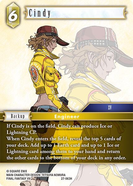 Final Fantasy TCG Journey of Discovery Cindy 27-063H Hero Near Mint