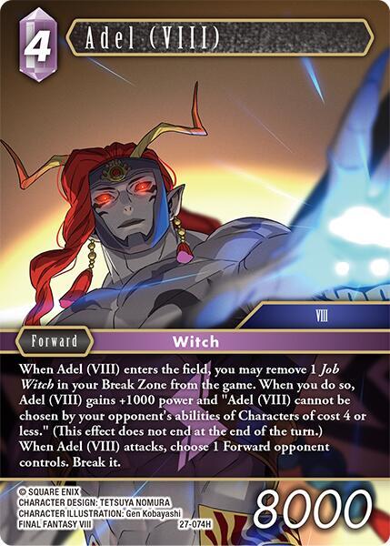 Final Fantasy TCG Journey of Discovery Adel (VIII) 27-074H Hero Near Mint