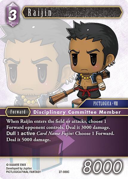 Final Fantasy TCG Journey of Discovery Raijin 27-088C Common Near Mint