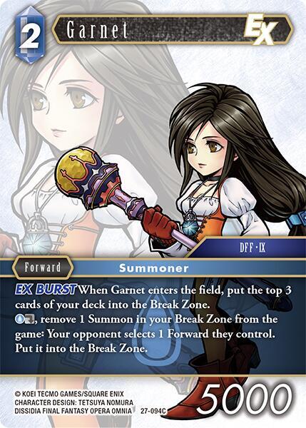 Final Fantasy TCG Journey of Discovery Garnet EX 27-094C Rare Near Mint