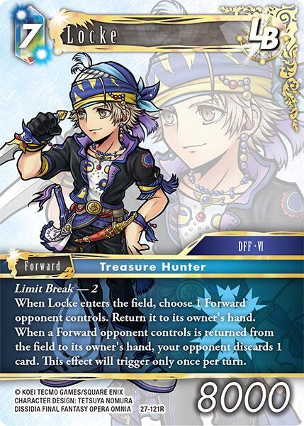 Final Fantasy TCG Journey of Discovery Locke LB 27-121R Rare Near Mint