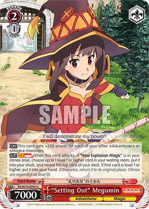 Weiss Schwarz KONOSUBA -God’s blessing on this wonderful world! Re:Edit "Setting Out" Megumin KS/W75-E055 Uncommon Near Mint
