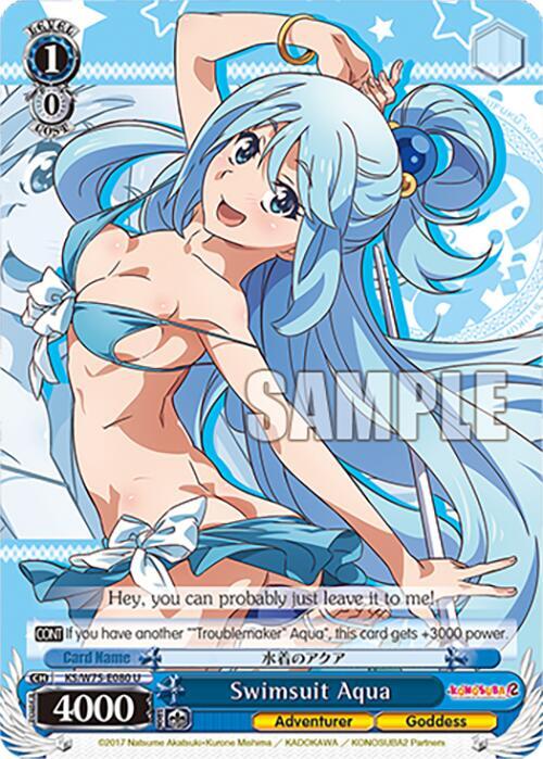 Weiss Schwarz KONOSUBA -God’s blessing on this wonderful world! Re:Edit Swimsuit Aqua KS/W75-E080 Uncommon Near Mint