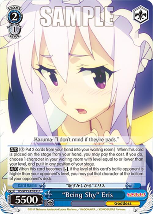 Weiss Schwarz KONOSUBA -God’s blessing on this wonderful world! Re:Edit "Being Shy" Eris KS/W75-E083 Uncommon Near Mint