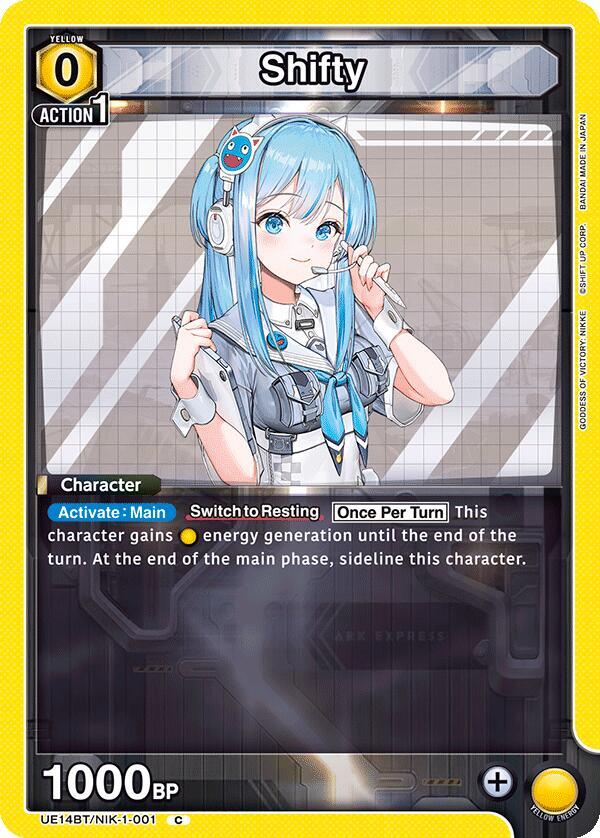 Union Arena UE14BT: GODDESS OF VICTORY: NIKKE Shifty UE14BT/NIK-1-001 Common Near Mint