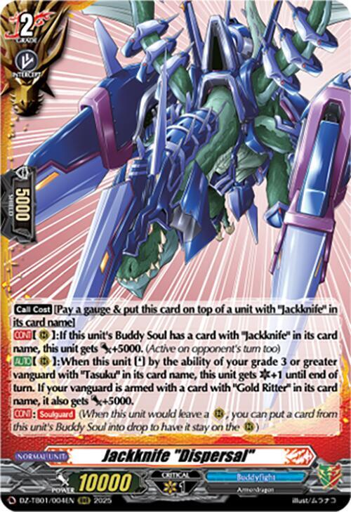 Cardfight Vanguard DZ-TB01: Future Card Buddyfight Jackknife "Dispersal" DZ-TB01/004EN RRR Near Mint