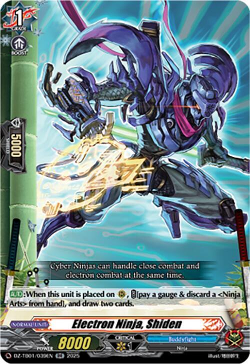 Cardfight Vanguard DZ-TB01: Future Card Buddyfight Electron Ninja, Shiden DZ-TB01/039EN RR Near Mint