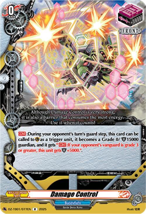 Cardfight Vanguard DZ-TB01: Future Card Buddyfight Damage Control DZ-TB01/077EN R Near Mint