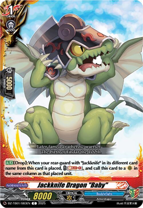 Cardfight Vanguard DZ-TB01: Future Card Buddyfight Jackknife Dragon "Baby" DZ-TB01/083EN C Near Mint