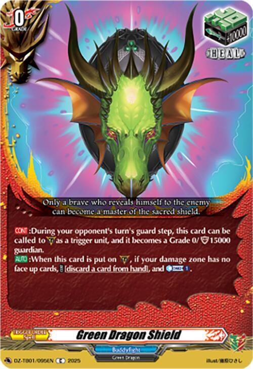 Cardfight Vanguard DZ-TB01: Future Card Buddyfight Green Dragon Shield DZ-TB01/095EN C Near Mint