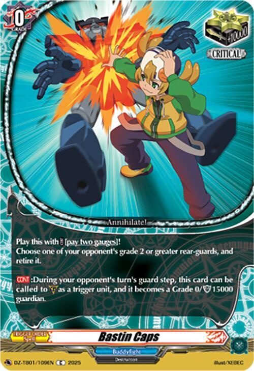 Cardfight Vanguard DZ-TB01: Future Card Buddyfight Bastin Caps DZ-TB01/109EN C Near Mint